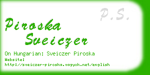 piroska sveiczer business card